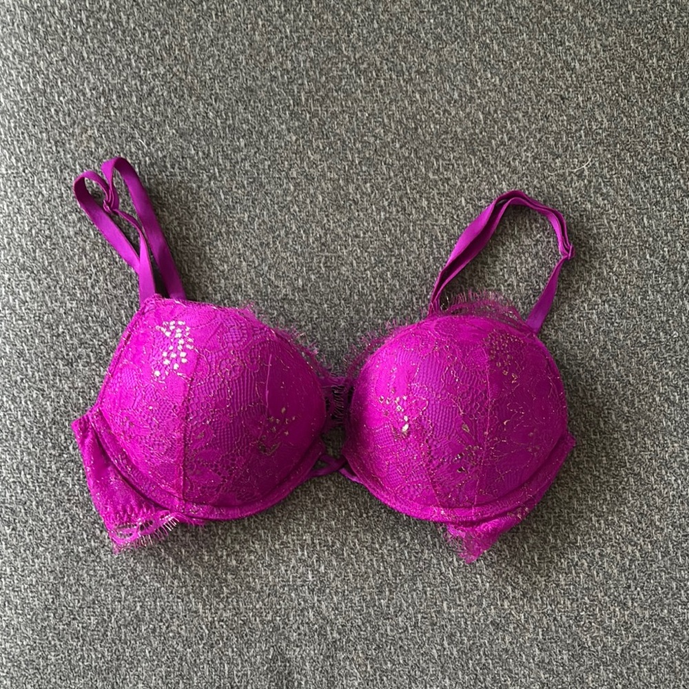 Bombshell Push-up Pink Lace Bra